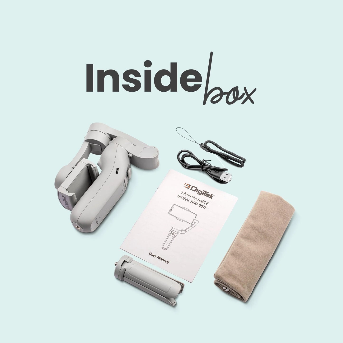 DIGITEK® (DSG-007F) 3-Axis Gray Smartphone Gimbal