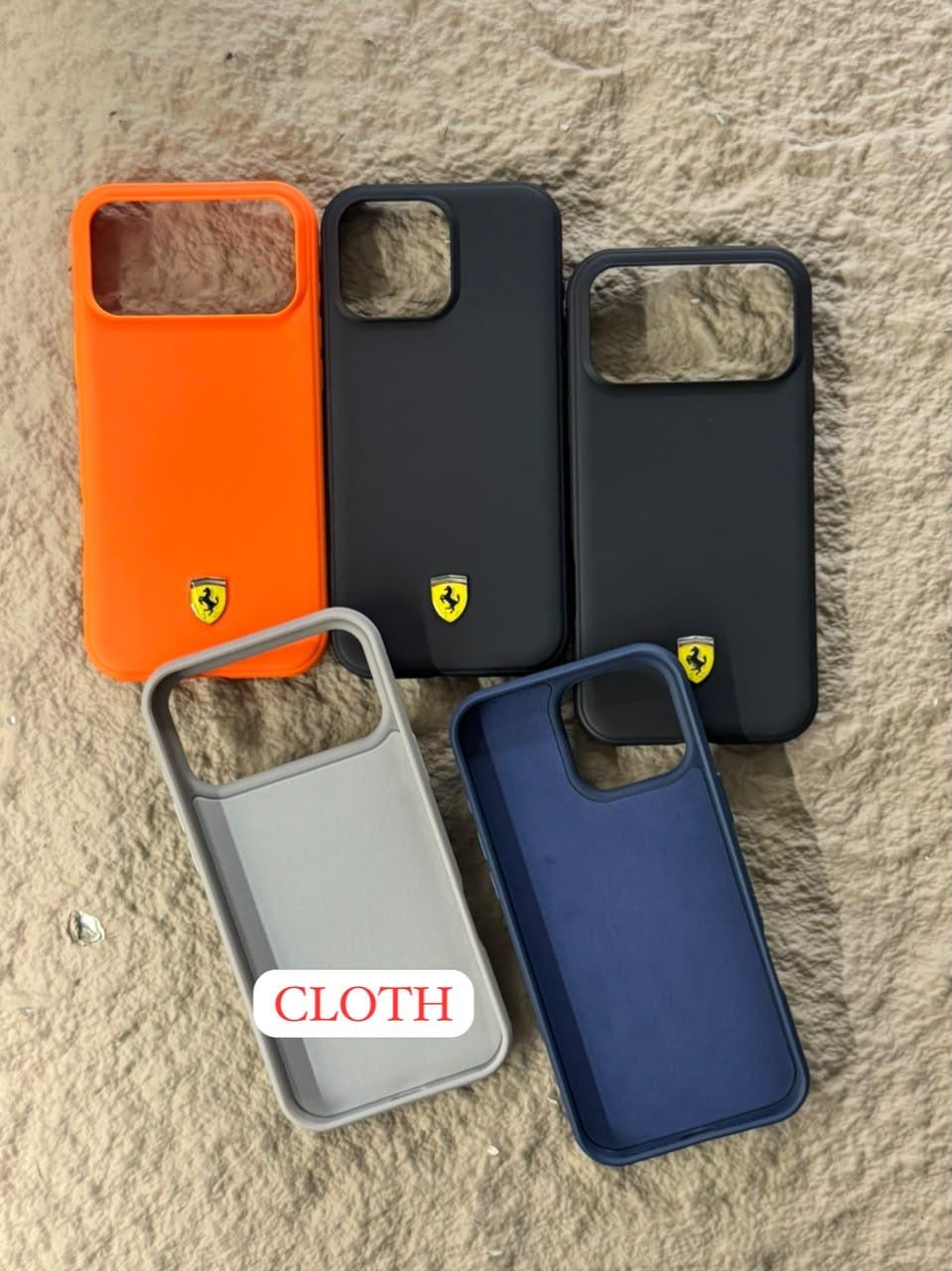 Ferrari logo iPhone cases in multiple colours