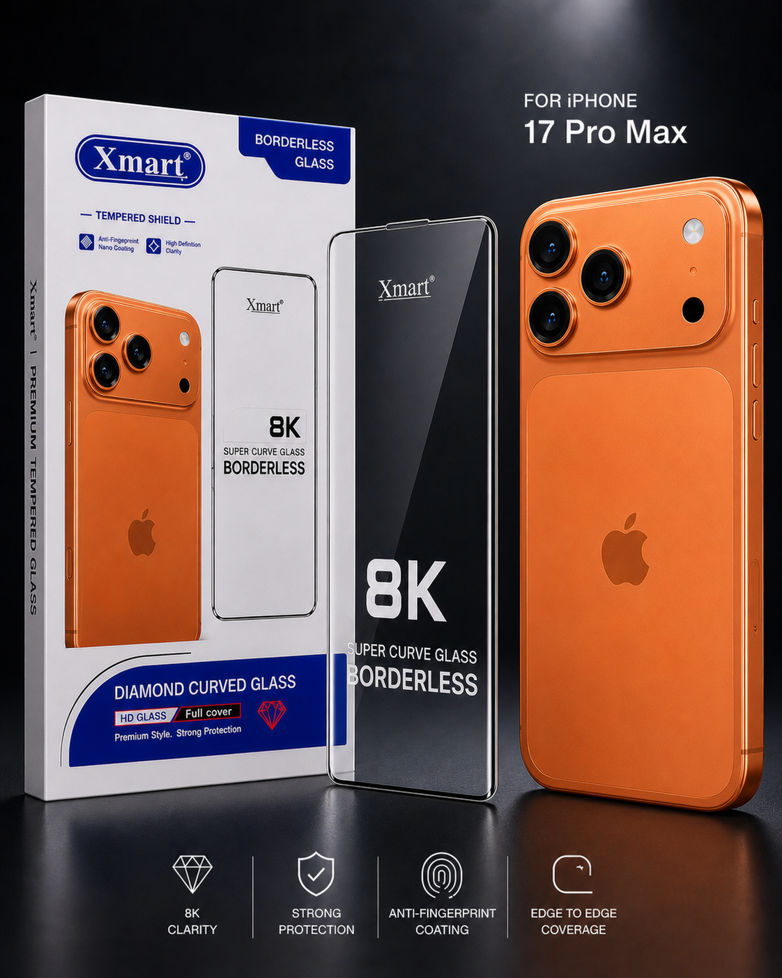 8K Glass for iPhone 17 Pro Max