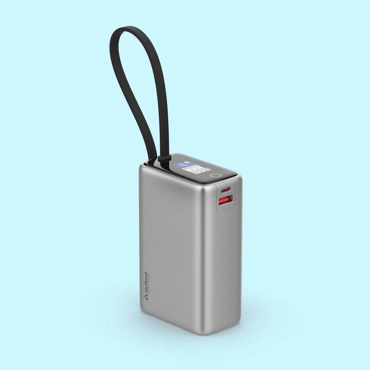 Giga Max smallest 25000mAh powerbank with 100W Built-in Type-C Cable