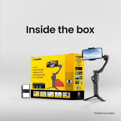 Digitek (DSG-009F) AI 3 Axis Wide Angle Smartphone Gimbal