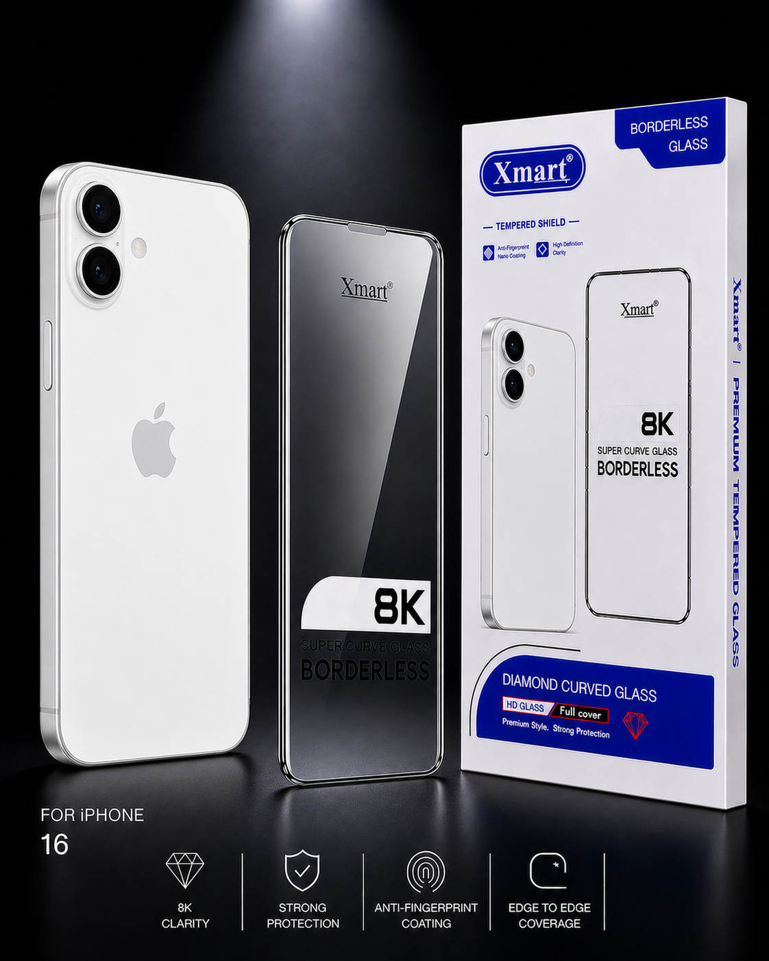 8K Glass for iPhone 16