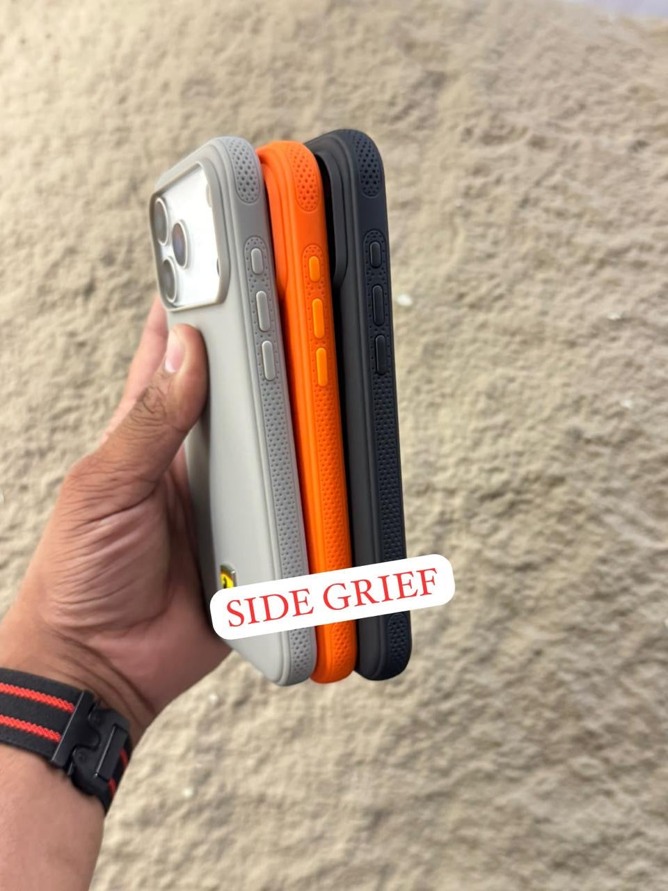 Ferrari logo side-grip iPhone case