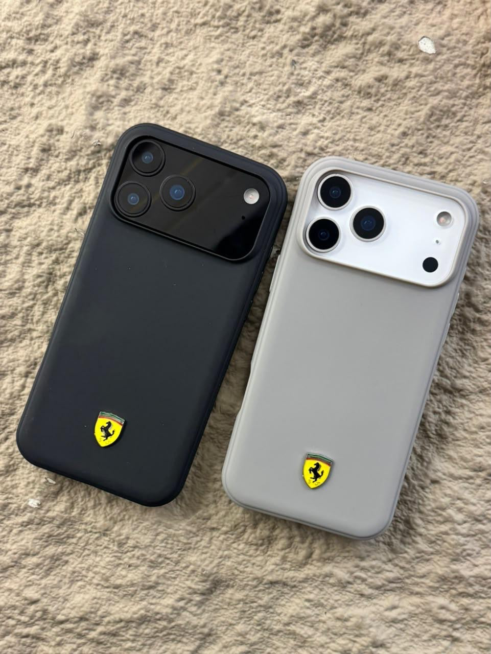 Ferrari side-grip iPhone case close-up