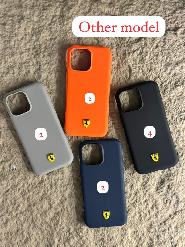 Ferrari Logo Side-Grip Back Case for iPhone 14–17 Pro Max